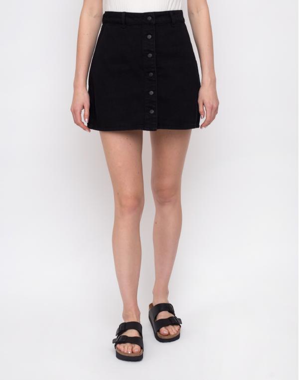 Lazy Oaf Black Button-Through Skirt Black 30