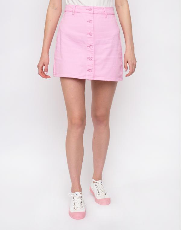 Lazy Oaf Pink Button-Through Skirt Pink 30