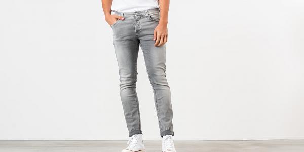 Nudie Jeans Grim Tim Jeans Light Grey Trashed