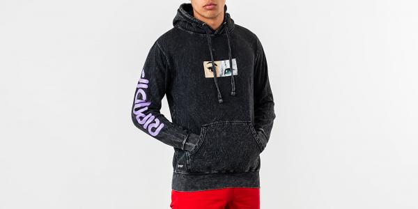 RIPNDIP Mask Hoodie Black Mineral Wash