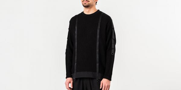 White Mountaineering Military Sweater Black