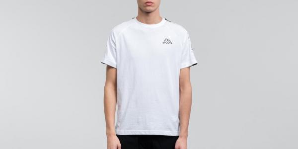 Kappa 222 Banda Coen Slim Tee White-Black