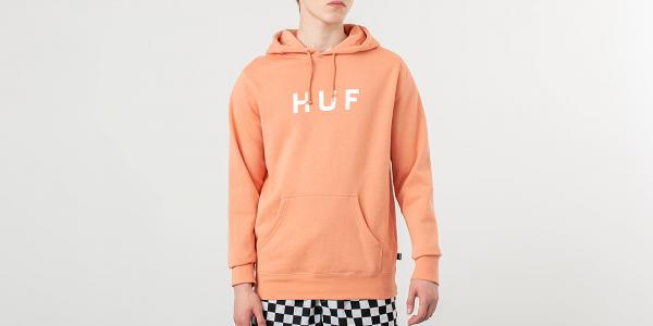 HUF Essentials OG Logo Hoodie Canyon Sunset