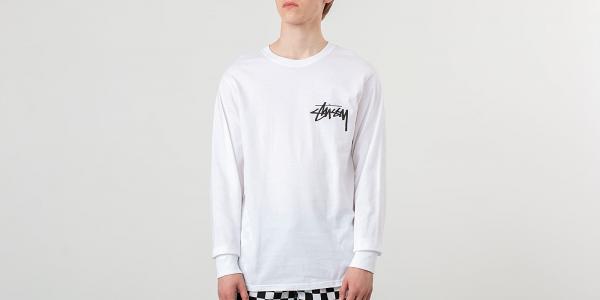 Stüssy Stock Longsleeve Tee White