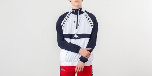 Kappa Jumper Bakit Windbreaker Blue Marine/ White