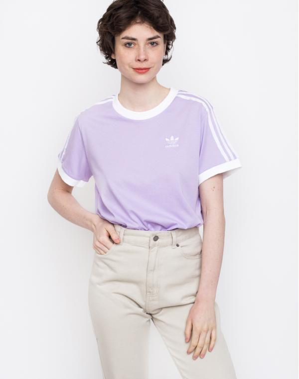 adidas Originals 3 Stripes Tee Purple Glow 34