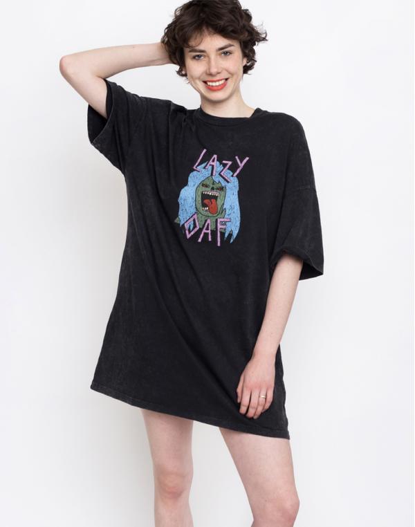 Lazy Oaf Lazy Zombie T-shirt Dress Black S
