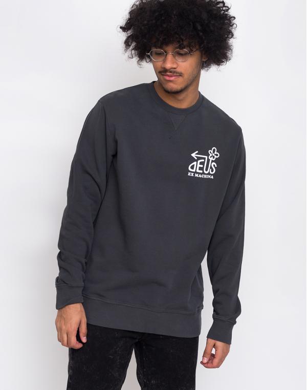Deus Ex Machina Thirst Crew Washed Black M