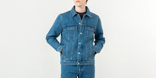 A. P. C. Charles Washed Denim Jacket Washed Indigo