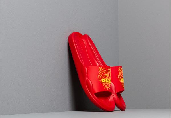 KENZO Pool Sandal Tiger Medium Red