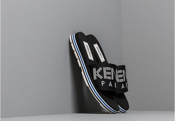 KENZO Papaya Flat Sporty Mules Black