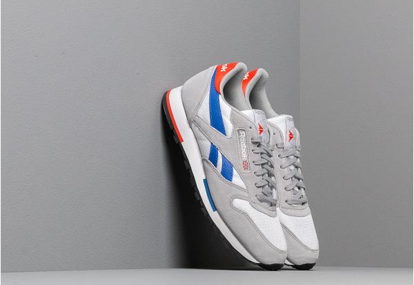 Reebok Classic Leather MU White/ Grey/ Cobalt/ Orange/ Black