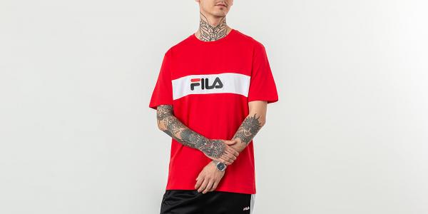 FILA Nolan Tee Dropped Shoulder True Red/ Bright White
