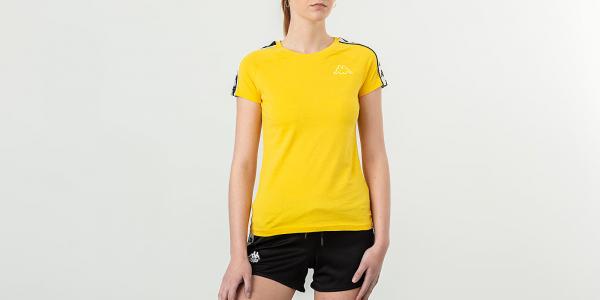 Kappa Banda Woen Tee Yellow/ Black/ White