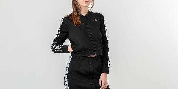 Kappa Banda Asber Zip Crewneck Black/ White