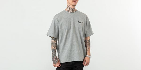 Polar Skate Co. Fill Logo Tee Heather Grey