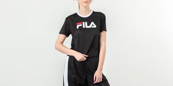 FILA Michelle Cropped Mesh Tee Black