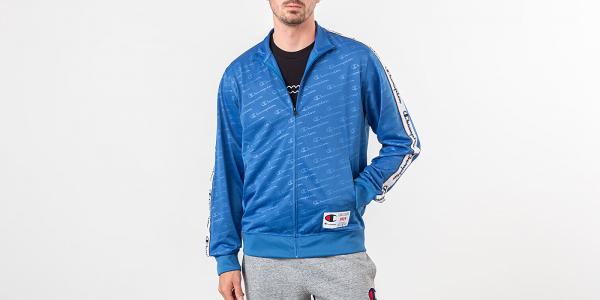 Champion Full Zip Crewneck Blue