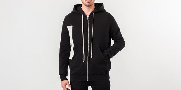Rick Owens DRKSHDW Felpa Jason Hoodie Black