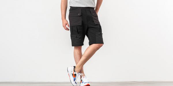 White Mountaineering Contrasted Easy Short Pants Black
