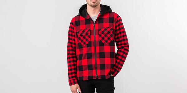 Raised by Wolves Chain Stitch Hooded Flanel Shirt Red Plaid