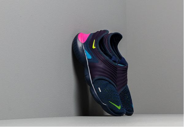 Nike Free Run Flyknit 3.0 Midnight Navy/ Volt-Blue Hero