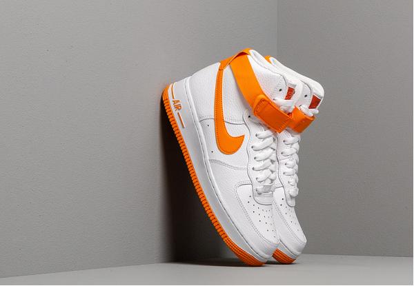 Nike Wmns Air Force 1 High White/ Orange Peel-Campfire Orange