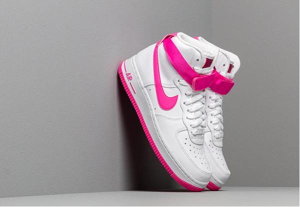 Nike Wmns Air Force 1 High White/ Laser Fuchsia-True Berry