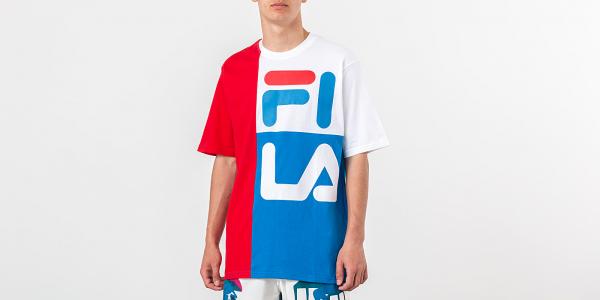 FILA Indo Colour Block Fit Tee Chinese Red