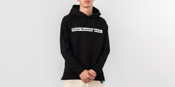 White Mountaineering Logo Hoodie Black