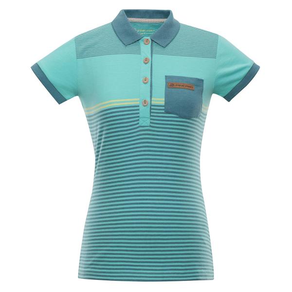 ALPINE PRO HEIKA 2 ZELENÁ / TYRKYSOVĚ ZELENÁ Dámské Polo Triko L