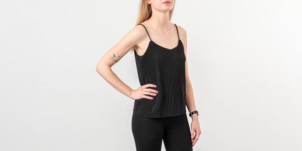 SELECTED Carrie Strap Top Black