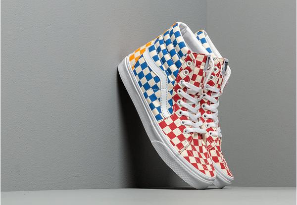 Vans SK8-Hi (Checkerboard) Multi/ True White