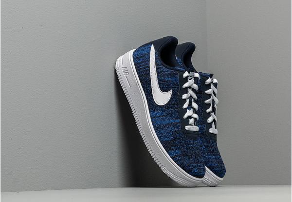 Nike Air Force 1 Flyknit 2.0 (GS) College Navy/ White-Obsidian