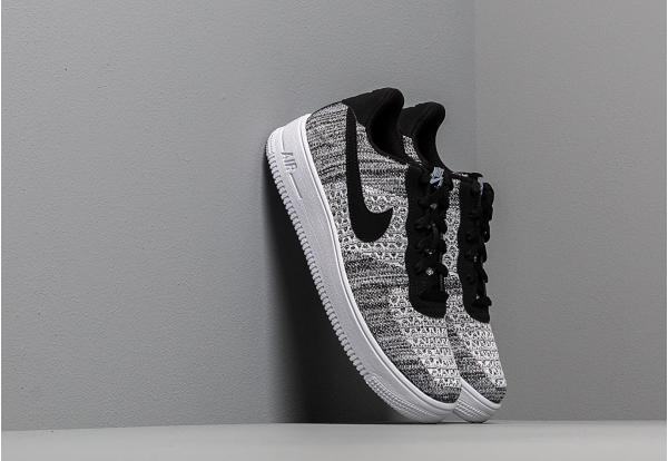 Nike Air Force 1 Flyknit 2.0 (GS) Black/ Pure Platinum-White-White