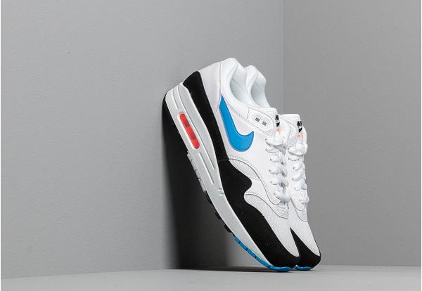 Nike Air Max 1 White/ Photo Blue-Total Orange-Black