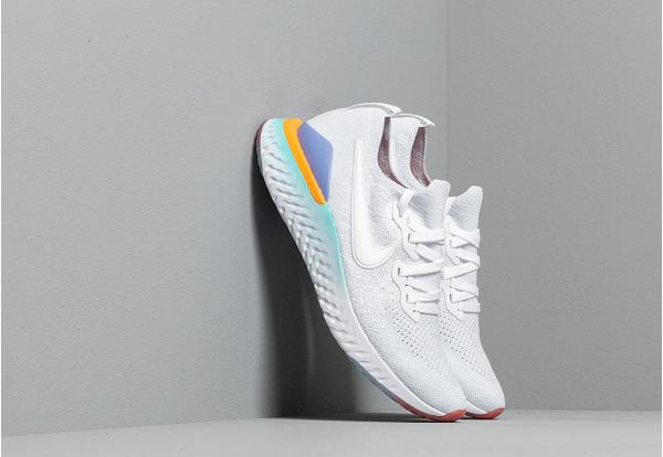 Nike W Epic React Flyknit 2 White/ White-Hyper Jade-Ember Glow