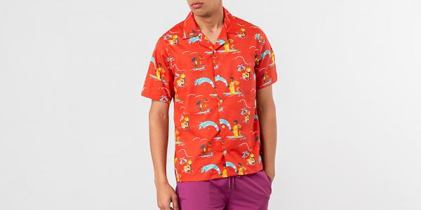 Aimé Leon Dore Block Party Leisure Shirt Red