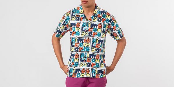 Aimé Leon Dore Crayon Print Leisure Shirt Yellow