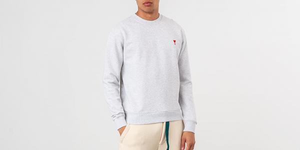 Alexandre Mattiussi Ami De Coeur Crewneck Heather Grey