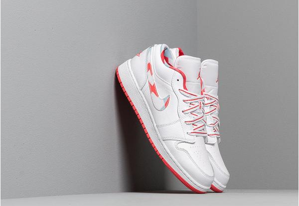 Air Jordan 1 Low (GS) White/ Ember Glow-Topaz Mist