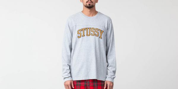 Stüssy Kent Football Longsleeve Jersey Grey Heather