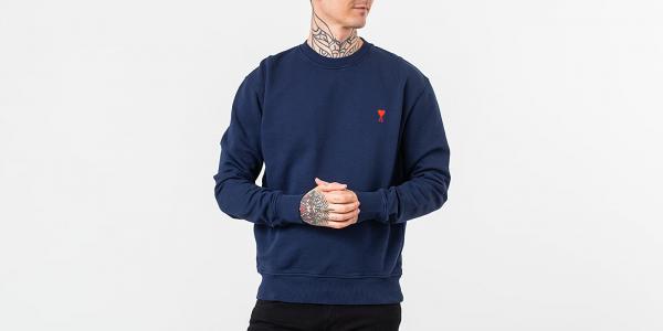 Alexandre Mattiussi Ami De Coeur Crewneck Navy