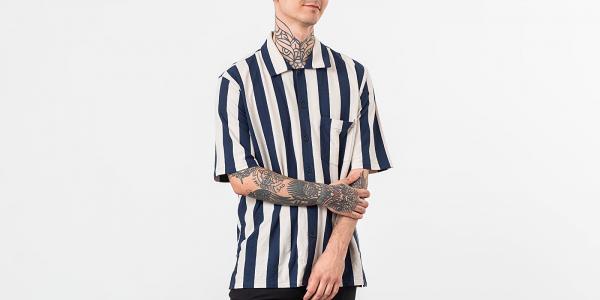 Alexandre Mattiussi Stripped Shirt Beige/ Marine