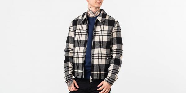 Alexandre Mattiussi Snap Buttoned Zipped Jacket White/ Black