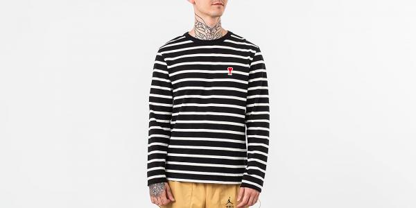 Alexandre Mattiussi Ami De Coeur Patch Tee Black/ Off White