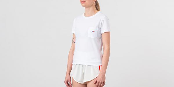MAISON KITSUNÉ Fox Patch Tee White