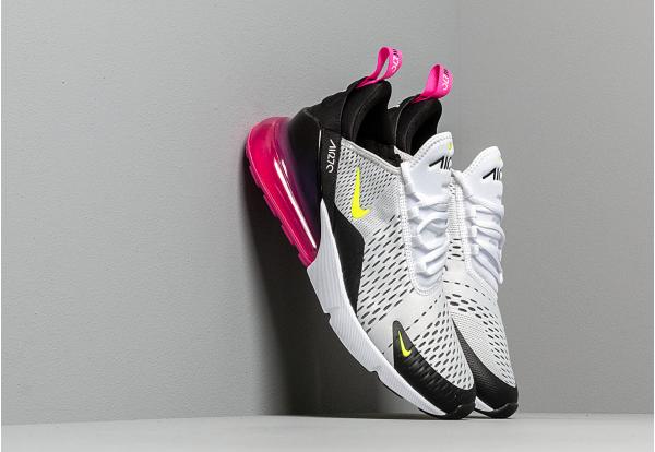 Nike Air Max 270 White/ Volt-Black-Laser Fuchsia