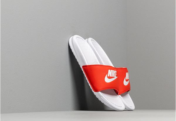 Nike Benassi Jdi White/ White-Mystic Red
