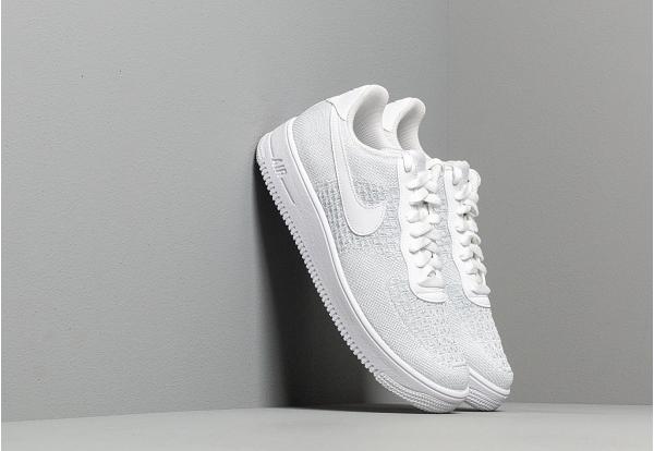 Nike Air Force 1 Flyknit 2.0 White/ Pure Platinum-Pure Platinum-White